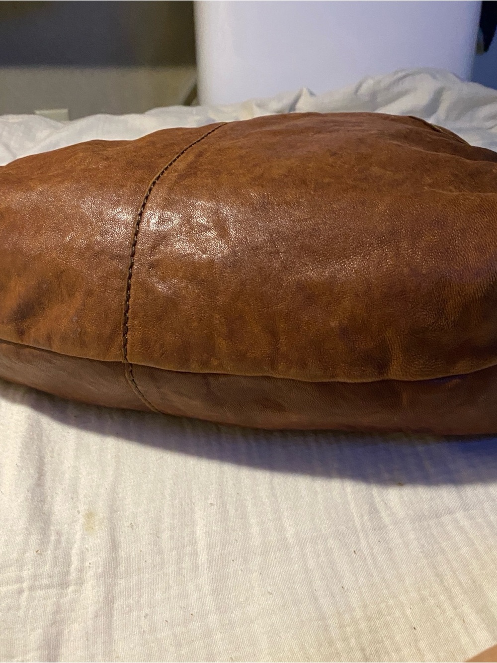 LUCKY BRAND vintage brown hobo lamb leather bag purse bohemian - Picture 9 of 13